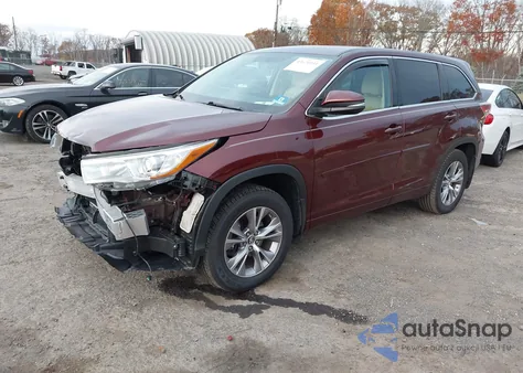 2016 Toyota Highlander Le Plus V6 из США, поврежденный, VIN 5TDBKRFH2GS280063